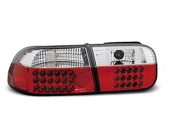 HONDA CIVIC 09.91-08.95 3D RED WHITE LED TAILLIGHTS