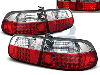 HONDA CIVIC 09.91-08.95 3D RED WHITE LED TAILLIGHTS