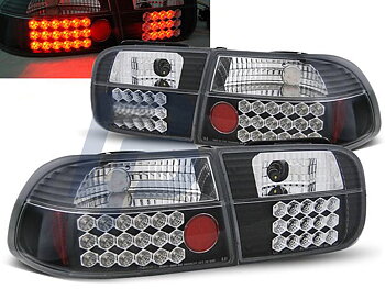 HONDA CIVIC 09.91-08.95 3D BLACK LED TAILLIGHTS