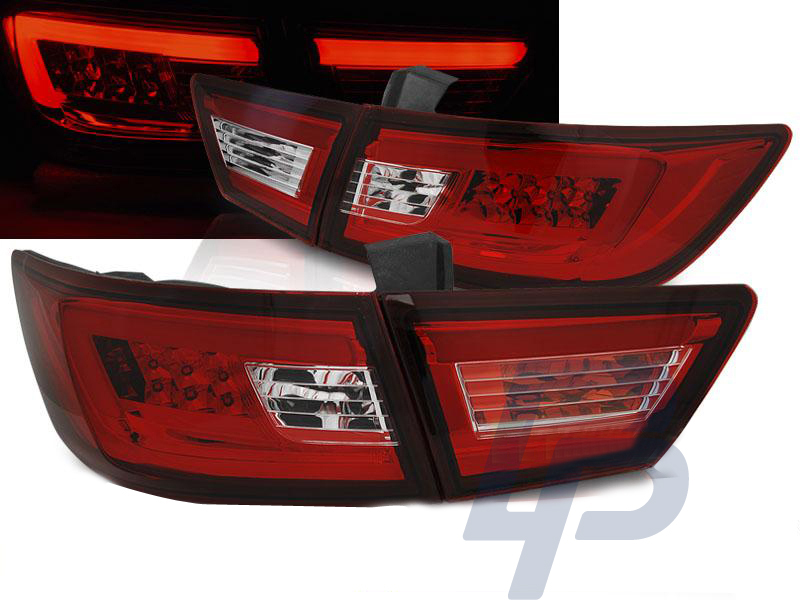 RENAULT CLIO IV 13- HATCHBACK LED TAILLIGHTS BAR RED WHITE - 7