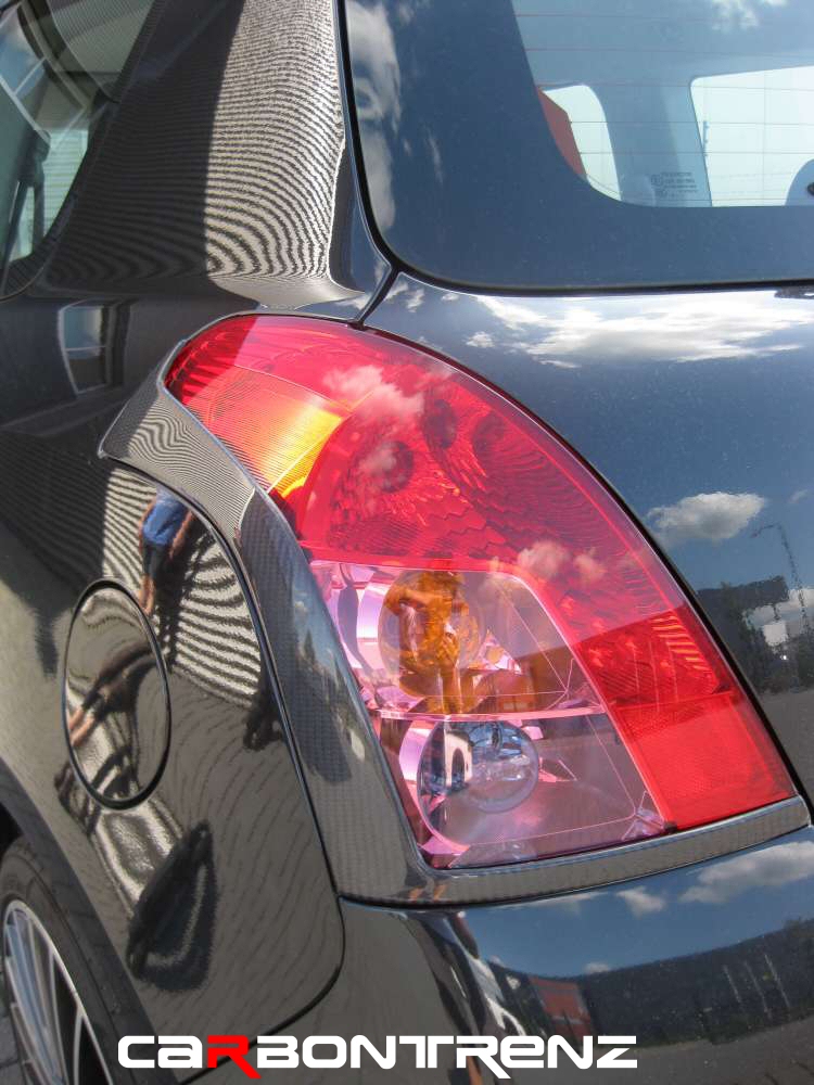 SUZUKI SWIFT 05-09 CARBONTRENZ REAL CARBON TAILLIGHT COVERS - 4