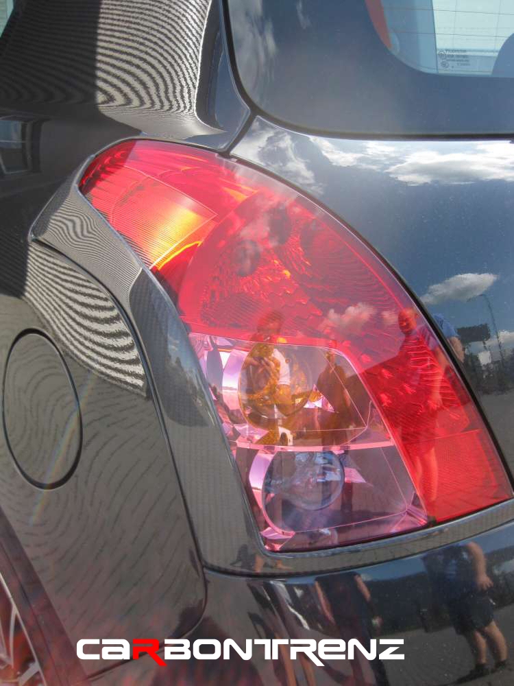 SUZUKI SWIFT 05-09 CARBONTRENZ REAL CARBON TAILLIGHT COVERS - 2