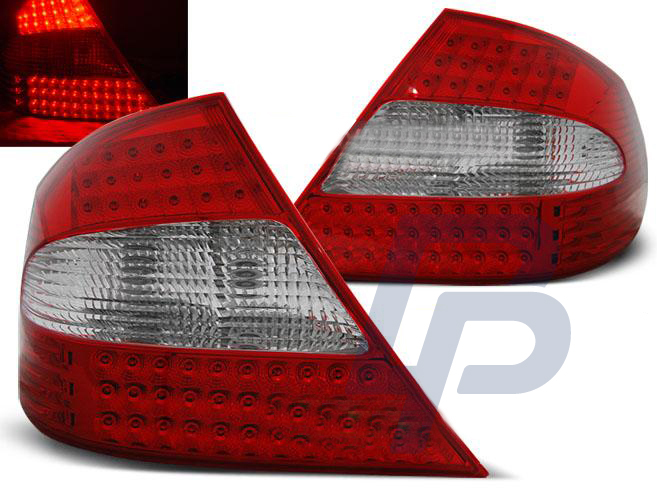 MERCEDES CLK W209 03-10 RED WHITE LED TAILLIGHTS - 2