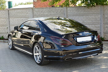 CENTRAL REAR SPLITTER MERCEDES CLS C218 (WITHOUT A VERTICAL BAR)
