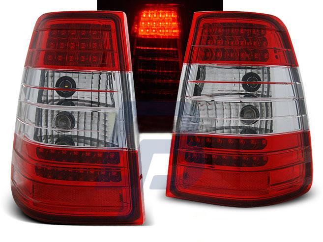 MERCEDES W124 E-CLASS KOMBI 09.85-95 RED WHITE LED TAILLIGHTS - 2