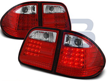 MERCEDES W210 E-Klass 95-03.02 KOMBI RÖD/VITA LED BAKLAMPOR