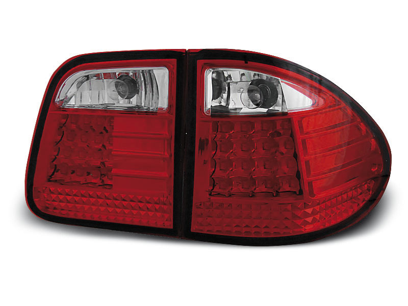 MERCEDES W210 E-CLASS 95-03.02 KOMBI RED WHITE LED TAILLIGHTS