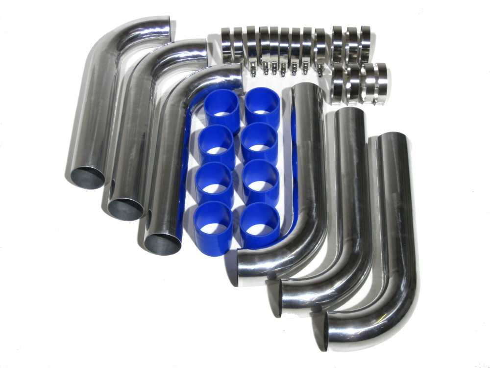 UNIVERSAL 3 INCH ALUMINIUM INTERCOOLER PIPING KIT - 4