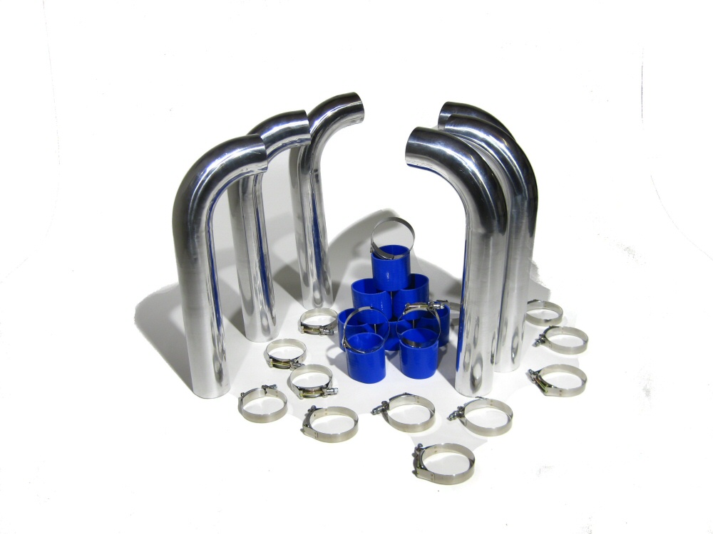 UNIVERSAL 3 INCH ALUMINIUM INTERCOOLER PIPING KIT bluepower.se