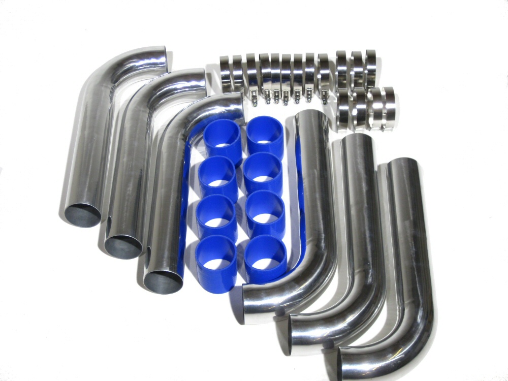 UNIVERSAL 3 INCH ALUMINIUM INTERCOOLER PIPING KIT bluepower.se