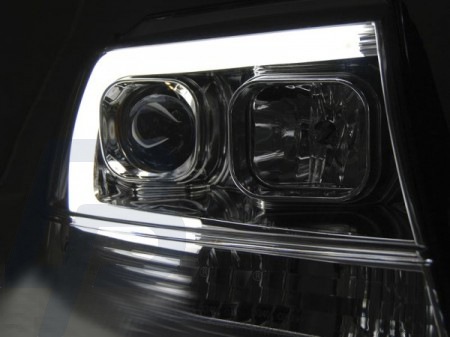 HEADLIGHTS CHRYSLER JEEP GRAND CHEROKEE 99-05.05 TUBE LIGHT CHROME - 3