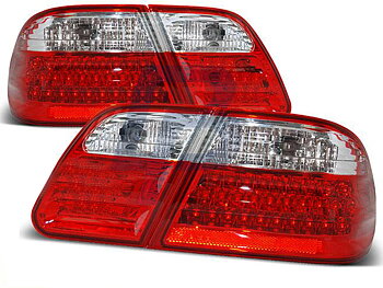 MERCEDES W210 95-03.02 RÖD/VITA LED BAKLAMPOR