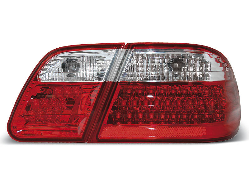 MERCEDES W210 95-03.02 RED WHITE LED TAILLIGHTS