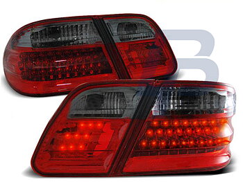 MERCEDES W210 E-Klass 95-03.02 RÖDA RÖKTONADE LED BAKLAMPOR