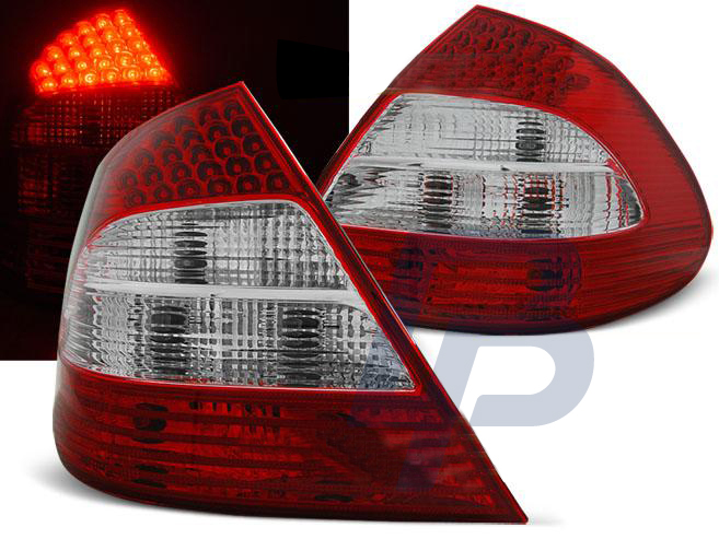 MERCEDES W211 E-CLASS 03.02-04.06 RED WHITE LED TAILLIGHTS - 2