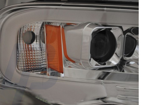 HEADLIGHTS DODGE RAM 02-06 TUBE LIGHT CHROME - 2
