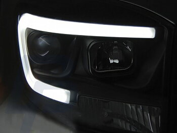HEADLIGHTS DODGE RAM 06-08 TUBE LIGHT BLACK