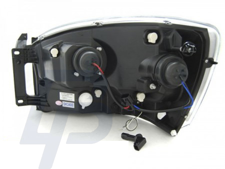 HEADLIGHTS DODGE RAM 06-08 TUBE LIGHT BLACK - 4
