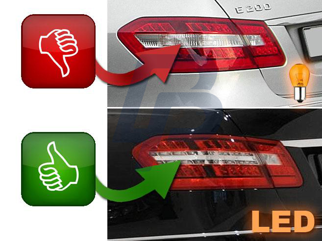 MERCEDES W212 E-CLASS 09-13  RED SMOKE LED TAILLIGHTS - 5