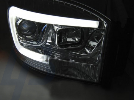 HEADLIGHTS DODGE RAM 06-08 TUBE LIGHT CHROME - 4