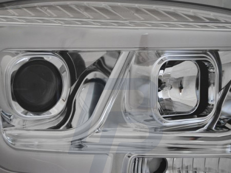HEADLIGHTS DODGE RAM 06-08 TUBE LIGHT CHROME - 2
