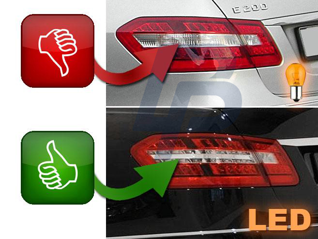 MERCEDES W212  E-CLASS 09-13  RED SMOKE LED TAILLIGHTS - 6