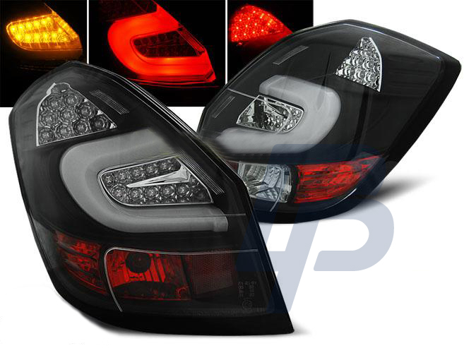 SKODA FABIA II 07- 06.14 BLACK LED TAILLIGHTS BAR - 2