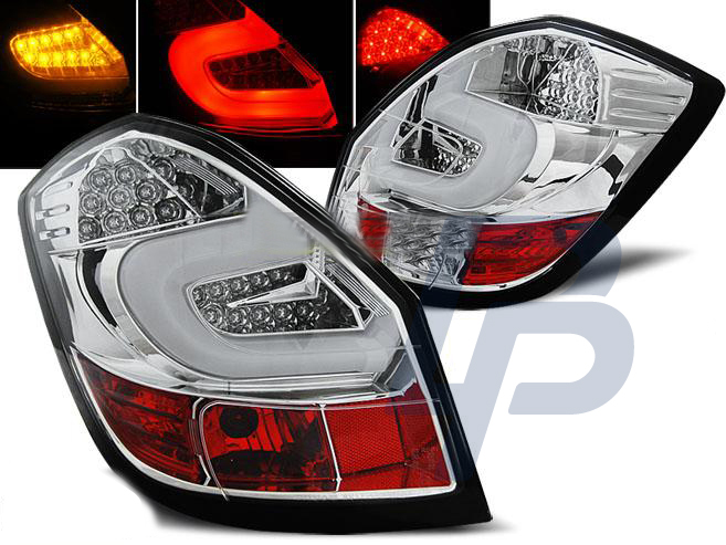 SKODA FABIA II 07-06.14 CHROME LED TAILLIGHTS BAR - 3