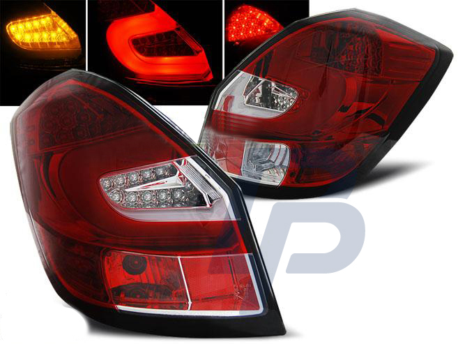 SKODA FABIA II 07-06.14 CHROME LED TAILLIGHTS BAR - 2