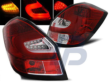 SKODA FABIA II 07-06.14 CHROME LED TAILLIGHTS BAR
