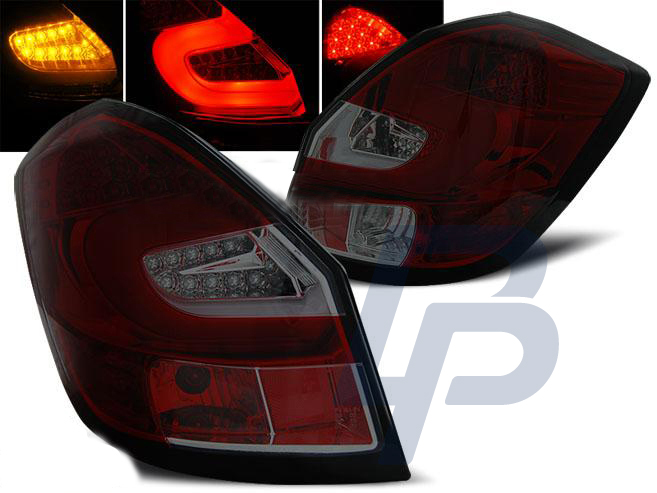 SKODA FABIA II 07-06.14  RED WHITE LED TAILLIGHTS BAR - 2