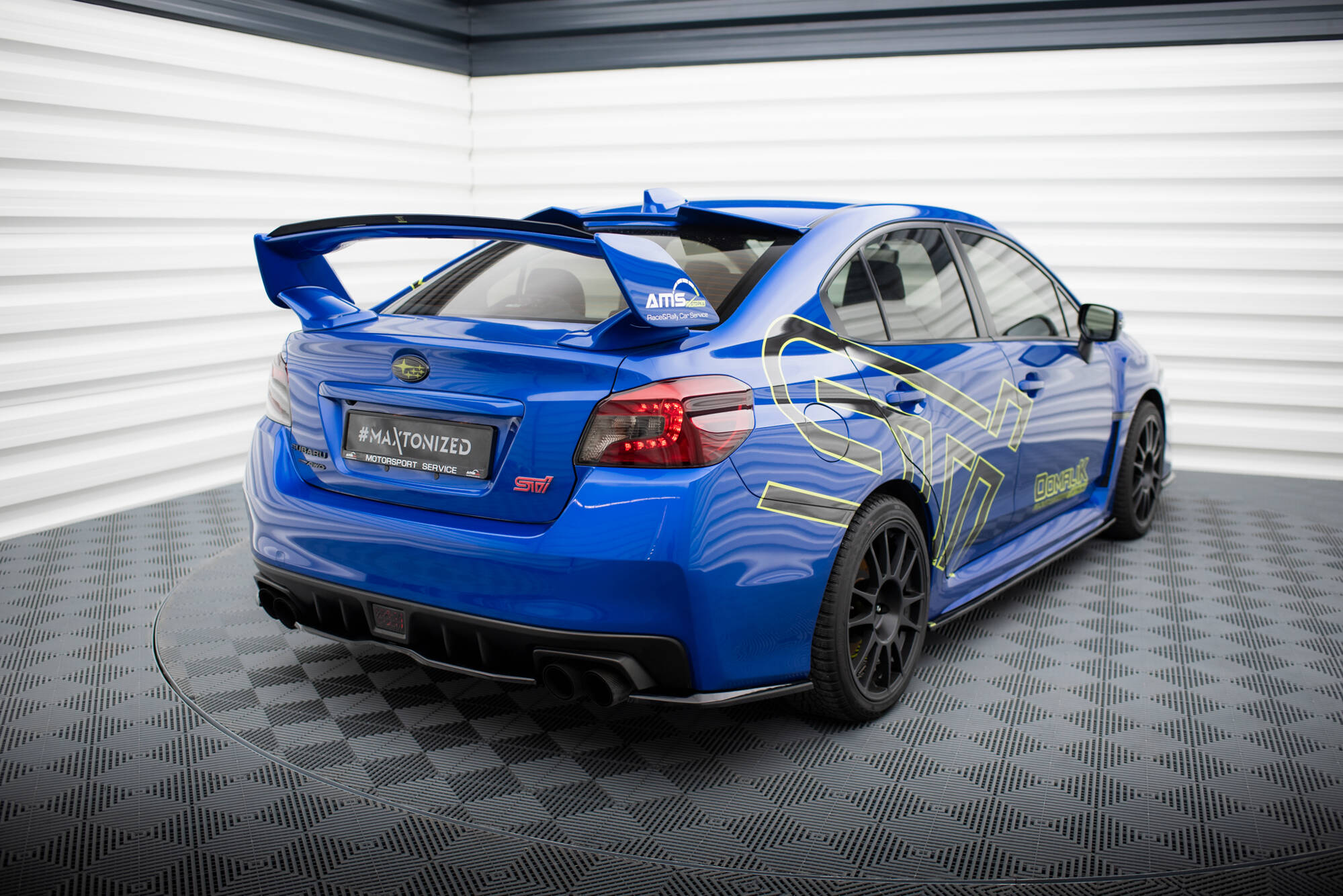 Central Rear Splitter V.2 Subaru WRX STI Mk1 - 3