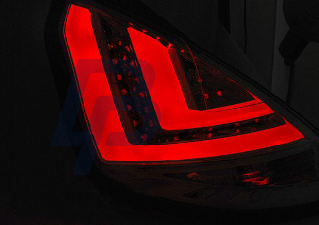 FORD FIESTA MK7 08-12 HB RED SMOKE LED TAILLIGHTS BAR - 3