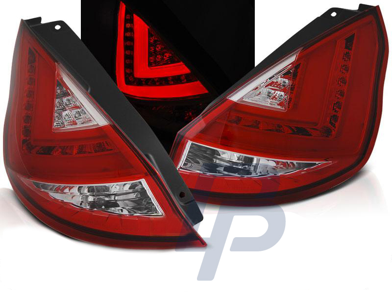 FORD FIESTA MK7 12-15 HB RED WHITE LED TAILLIGHTS BAR - 6