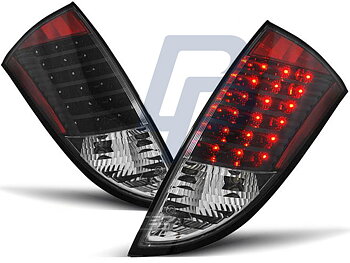FORD FOCUS 1 HB 98-04 BLACK LED TAILLIGHTS