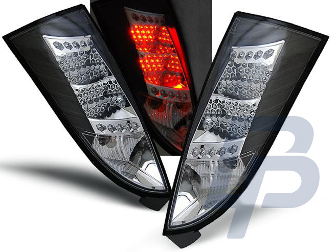 FORD FOCUS MK1 10.98-10.04 BLACK LED TAILLIGHTS - 2