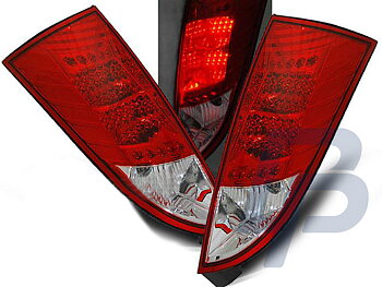 FORD FOCUS MK1 10.98-10.04 CHROME LED TAILLIGHTS