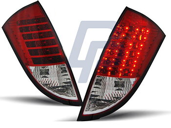 FORD FOCUS 1 HB 98-04 RED WHITE LED TAILLIGHTS