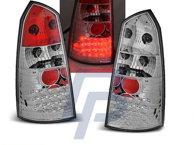 FORD FOCUS MK1 10.98-10.04 KOMBI CHROME LED TAILLIGHTS - 2