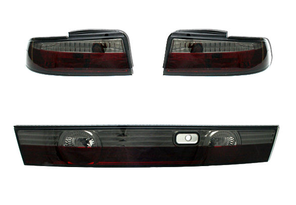 NISSAN S14 94-99 RÖDA/KLARA RÖKTONADE BAKLAMPOR 3-PIECE