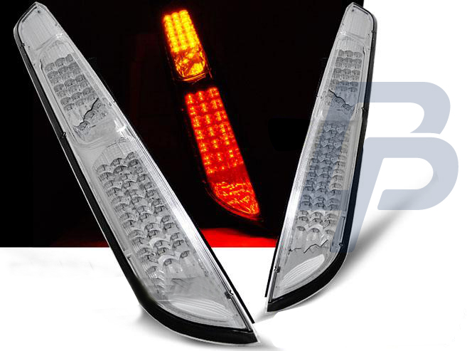 FORD FOCUS MK2 09.04-08 HB CHROME LED TAILLIGHTS - 2