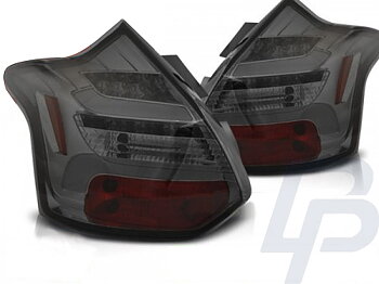 LED TAILLIGHTS FORD FOCUS 3 11-10.14 HATCHBACK SMOKE LED BAR SEQ IND.