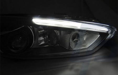 HEADLIGHTS FORD FOCUS MK3 14- BLACK LED DRL - 2