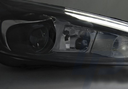 HEADLIGHTS FORD FOCUS MK3 14- BLACK LED DRL - 3