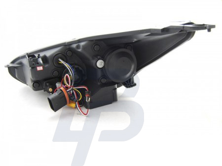 HEADLIGHTS FORD FOCUS MK3 15- BLACK DRL LED - 4