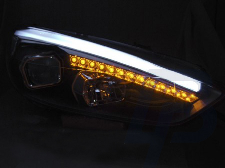 HEADLIGHTS FORD FOCUS MK3 15- BLACK DRL LED - 3