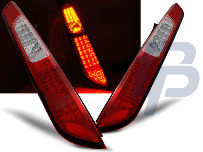 FORD FOCUS MK2 09.04-08 HB RED WHITE LED TAILLIGHTS - 2