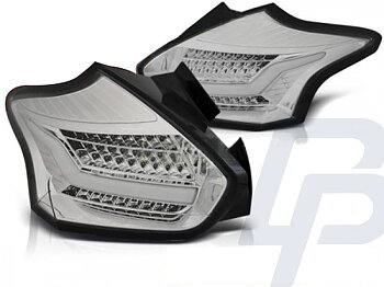 LED TAILLIGHTS FORD FOCUS 3 15-  HATCHBACK CHROME SEQ LED