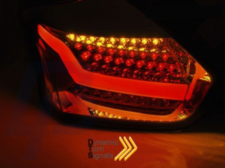 LED TAILLIGHTS FORD FOCUS 3 15-  HATCHBACK CHROME SEQ LED - 3