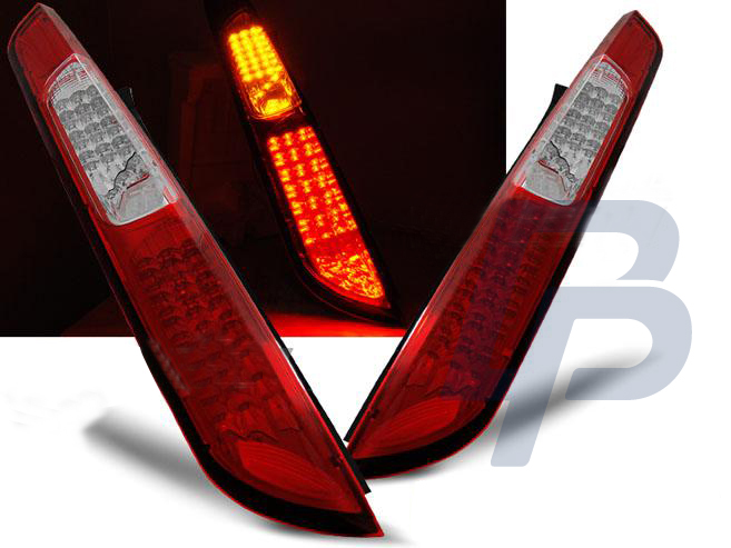 FORD FOCUS MK2 08-10 HB RED WHITE LED TAILLIGHTS - 2